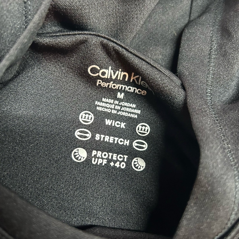 Calvin Klein Women's Black Long Sleeve Hoodie Tee M Logo Casual Streetwear - Picture 3 of 6